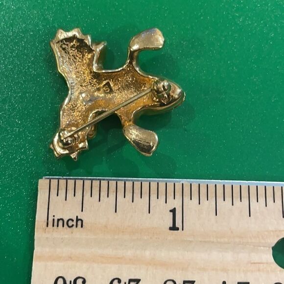 Vintage Signed SAL Swarovski Crystal Frog Brooch - Picture 4 of 5
